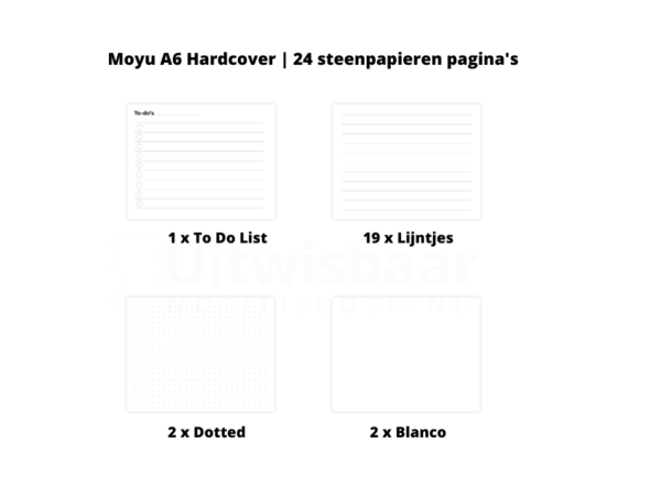 Moyu | A6 | 24 pagina's | Hardcover | Geel | 4 stuks