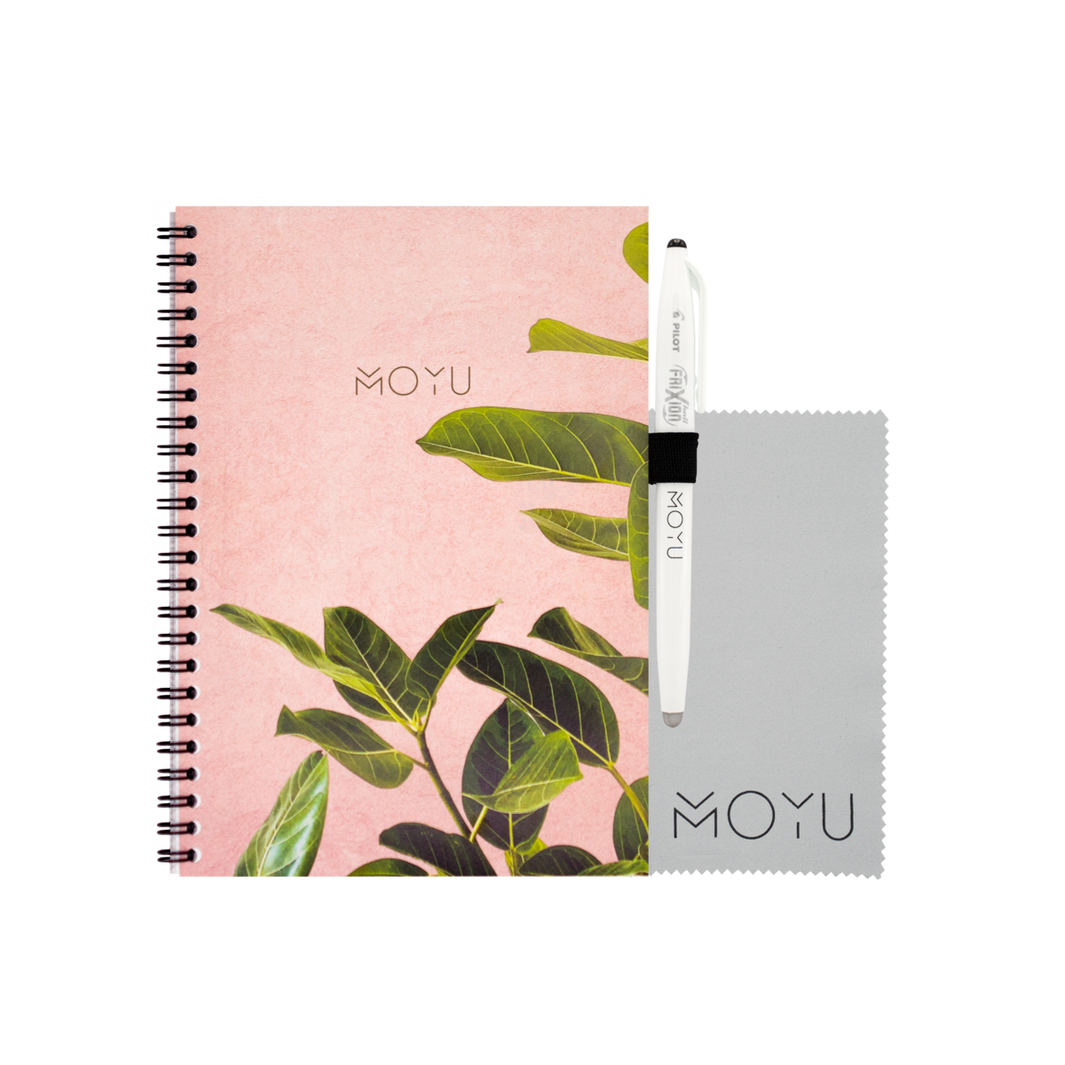 Moyu A5 - Uitwisbaar notitieboek Moyu Rood print - Pink Planter (Medium cover)