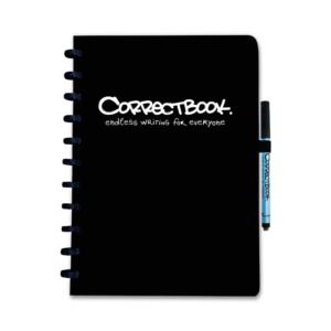 Correctbook Uitwisbaar Notitieboek | A4 | 40 pagina’s gelinieerd | Ink Black