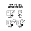 Correctbook Uitwisbaar Notitieboek | A6 | 40 pagina's blanco | Rood