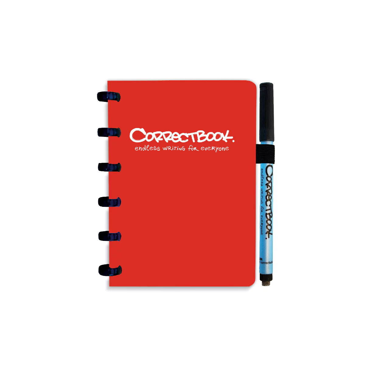 Uitwisbaar notitieboek Correctbook A6 rood